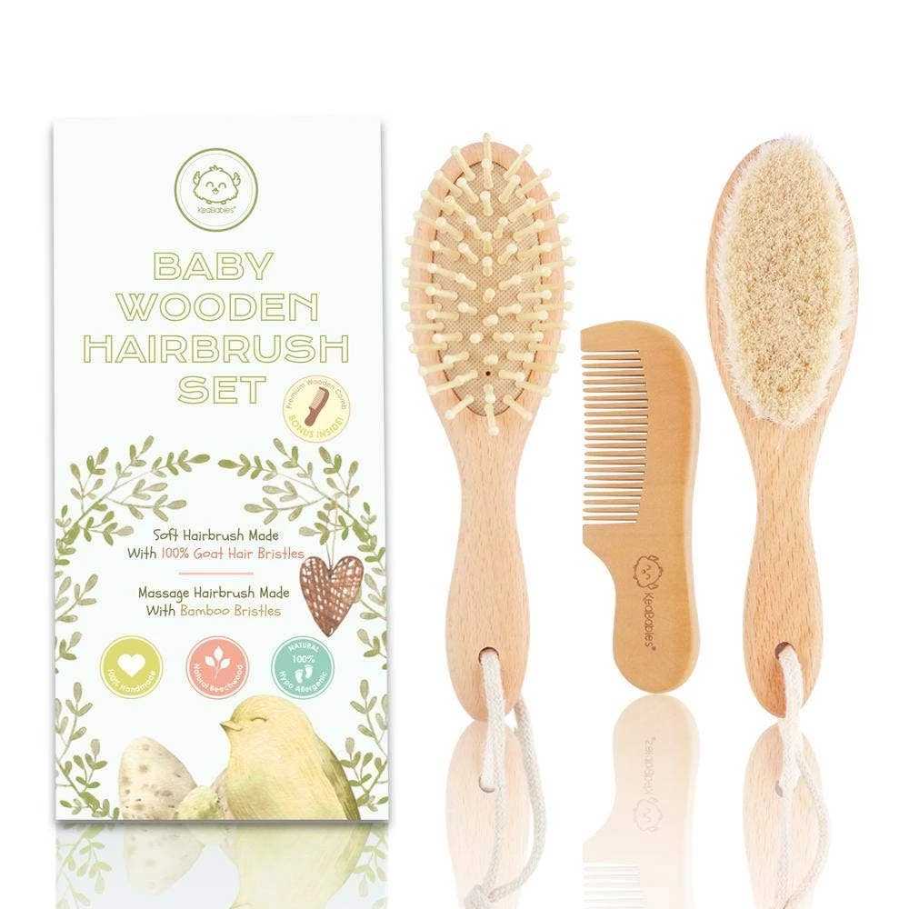 Flash Sale ⭐ KeaBabies Baby Hair Brush And Comb Set For Newborn Bath & Body ✔️ 1 KeaBabies Baby Hair Brush And Comb Set For Newborn Bath & Body