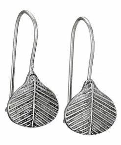Tiger Mountain Jewelry Clothing, Accessories & Mens Joy Leaf Sterling Silver Dangle Earrings