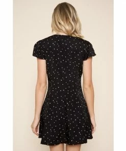 Sugarlips Rockaway Heart Button Up Mini Dress