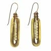 HomArt Kona Brass Earrings - Howlite Stones Clothing, Accessories & Mens