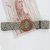 ESLEY Woven Straw Wooden Buckle Belt Clothing, Accessories & Mens
