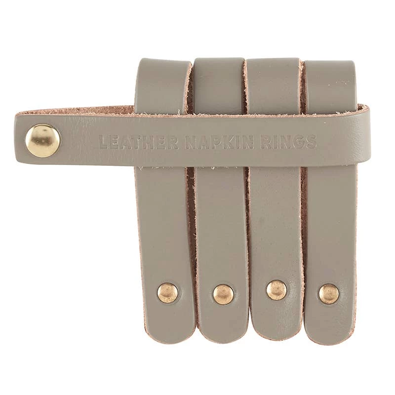 Promo ✨ Santa Barbara Design Studio By Creative Brands Leather Napkin Ring - Grey Kitchen & Bar 💯 1 Santa Barbara Design Studio By Creative Brands Leather Napkin Ring - Grey Kitchen & Bar