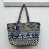 Chloe & Lex Clothing, Accessories & Mens Denim Stripes Tote With Tassel