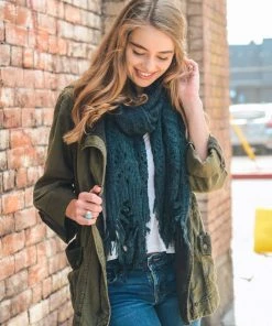 Leto Accessories Clothing, Accessories & Mens Navy Feather Knit Boho Scarf