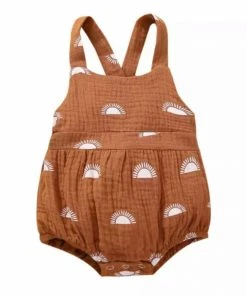 Tiny Trendsetter Inc. Baby & Pets Terracotta Sunset Bubble Romper