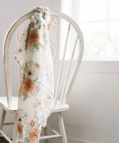 Mini Scout, LLC White Spring Blossom Swaddle Baby & Pets