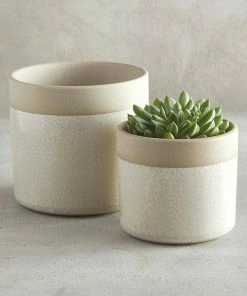 47th & Main (Creative Brands) Cream Ceramic Pot, Large