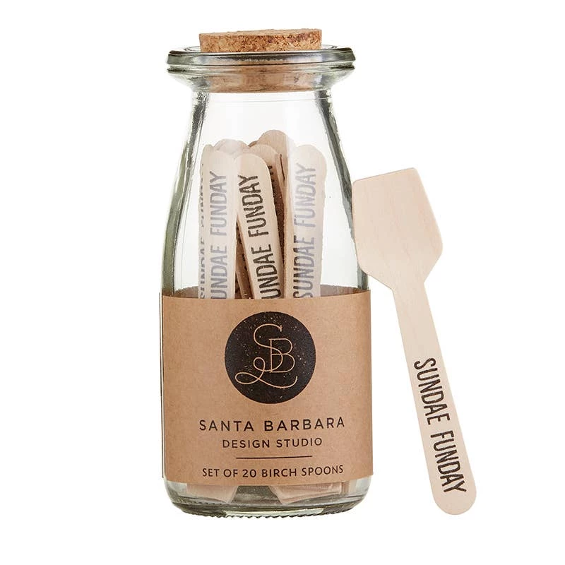 Outlet 😍 Santa Barbara Design Studio By Creative Brands Birch Spoons - Sundae 20 😉 1 Santa Barbara Design Studio By Creative Brands Birch Spoons - Sundae 20