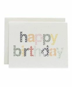 June & December Woodblock Happy Birthday Card Cards
