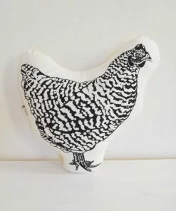 Hearth And Harrow Pillows Chicken Plush Pillow (Black)