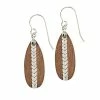 Treeline And Tide Chevron Short Silver Earrings Clothing, Accessories & Mens