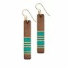 Treeline And Tide Clothing, Accessories & Mens Lines Long Teal Earrings