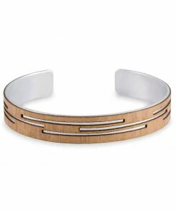 Treeline And Tide Clothing, Accessories & Mens Cuff - 1/2" Dash Cherry / Silver
