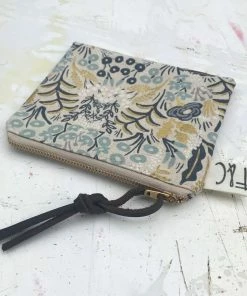 Frankie & Coco PDX Pacific Zipper Pouch In First Light Metallic Garden Canvas Clothing, Accessories & Mens