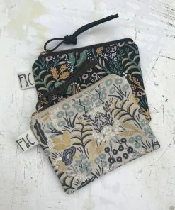 Frankie & Coco PDX Pacific Zipper Pouch In First Light Metallic Garden Canvas