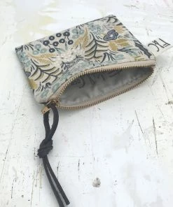 Frankie & Coco PDX Pacific Zipper Pouch In First Light Metallic Garden Canvas