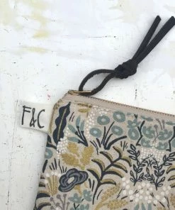 Frankie & Coco PDX Pacific Zipper Pouch In First Light Metallic Garden Canvas