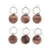 Rustic Holiday: Brushed Copper Wine Charms By Twine Kitchen & Bar