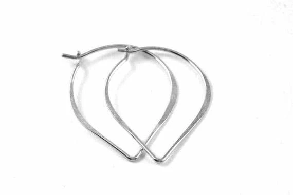 New 🎁 DesignbyGam Clothing, Accessories & Mens Skinny Sterling Silver Lotus Hoop Earrings 😀 1 DesignbyGam Clothing, Accessories & Mens Skinny Sterling Silver Lotus Hoop Earrings