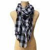 Chloe & Lex Clothing, Accessories & Mens Jordan Cotton Plaid Scarf - BlackWhite