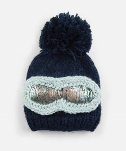The Blueberry Hill Hats And Scarves Navy Ski Goggles Kids & Baby Hat