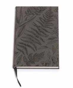 Lucca Stationery Fern Gray Faux Leather Journal