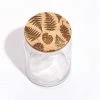 Lucca Kitchen & Bar Tropical Leaves Wood Lid Glass Jar