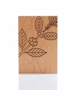 Lucca Coffee Leaves Real Wood Card