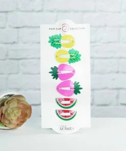 Funky Monkey Fashion Hair Clips - Fruity Fun