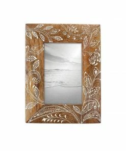 Foreside Home & Garden Home Goods Floral Henna Photo Frame