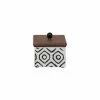 Foreside Home & Garden Square Geo Canister