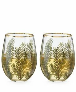 Twine Woodland Stemless Wine Glass Set