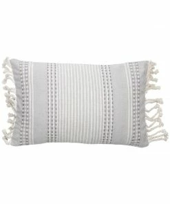 Foreside Home & Garden Home Goods Grey Woven Nila Pillow