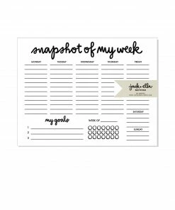 Jack + Ella Paper Stationery Weekly Planner Plus Goal-habit Builder Notepad