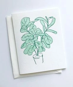 Steel Petal Press Fiddle Leaf Fig Card Cards