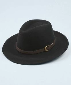 Elegancia Tropical Hats Houston Black Festival Style Felt Hat Clothing, Accessories & Mens