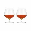 Viski Kitchen & Bar Crystal Wingback Brandy Glasses - Set Of 2