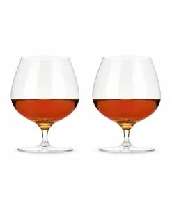 Viski Kitchen & Bar Crystal Wingback Brandy Glasses - Set Of 2