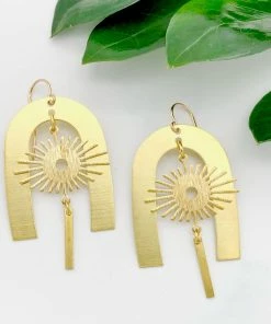 Red Giraffe Designs Starburst Earrings Clothing, Accessories & Mens