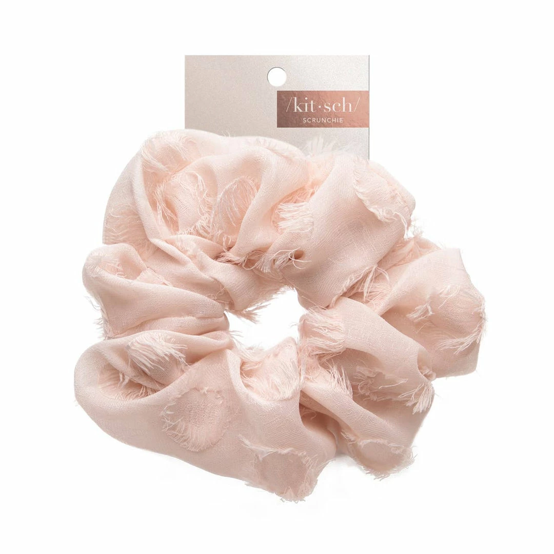 Cheapest 😍 KITSCH Frayed Blush Scrunchie ✨ 1 KITSCH Frayed Blush Scrunchie