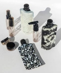 KITSCH Refillable Ultimate Travel 11pc Set - Black & Ivory Clothing, Accessories & Mens