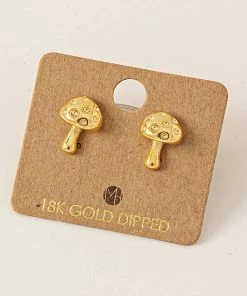 Fame Accessories Mini Mushroom Stud Earrings Clothing, Accessories & Mens