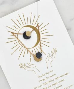 Ker-ij Jewelry Clothing, Accessories & Mens BFF Sun & Moon Necklaces On Card
