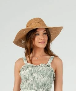 Lucca Couture Aruba Straw Hat - CAMEL Clothing, Accessories & Mens