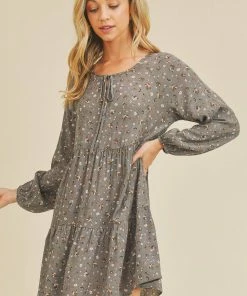 Paper Crane Clothing, Accessories & Mens Crinkle Ditsy Floral Dress