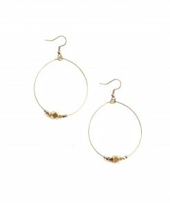 Panache Accessories Beaded Gem Hoop Earrings