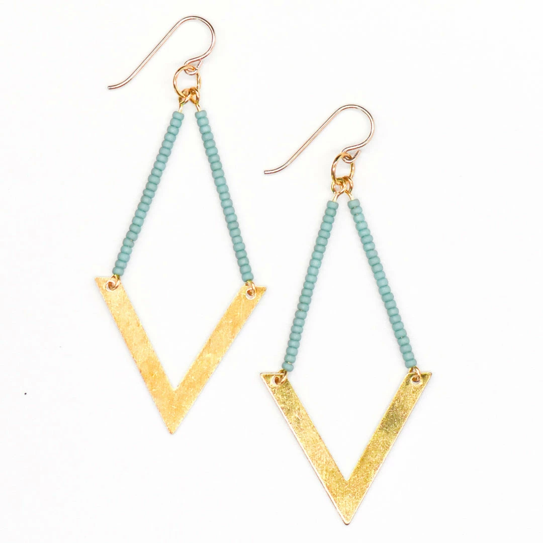 Wholesale 🛒 Topaz & Pearl Geometric Chevron Turquoise Earrings Clothing, Accessories & Mens 😀 1 Topaz & Pearl Geometric Chevron Turquoise Earrings Clothing, Accessories & Mens