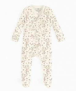Colored Organics Skylar Footed Floral Sleeper