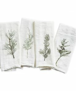June & December Kitchen & Bar Winter Greens Napkins / Set Of 4