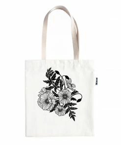 Bird Mafia Poppies Tote Bag Clothing, Accessories & Mens